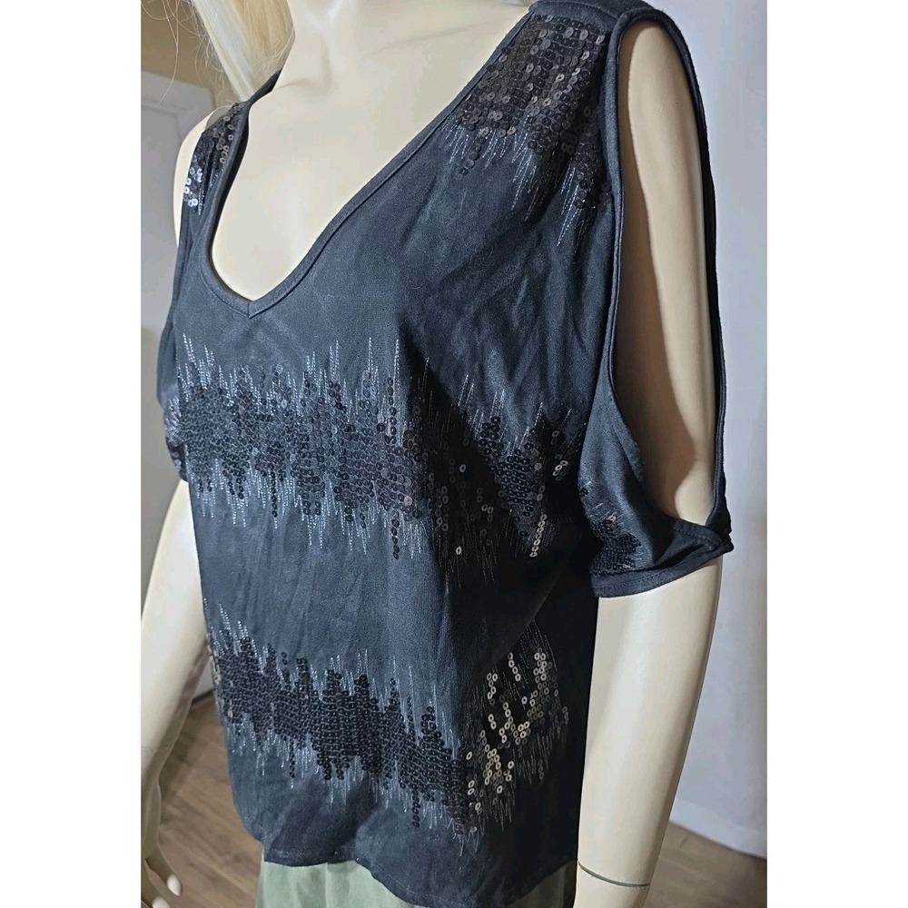 Almost Famous Sequince Black Gray Y2K Punk Scene Emo‎ Rocker Sz Large